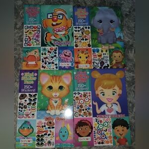 4 pack silly face sticker pack
